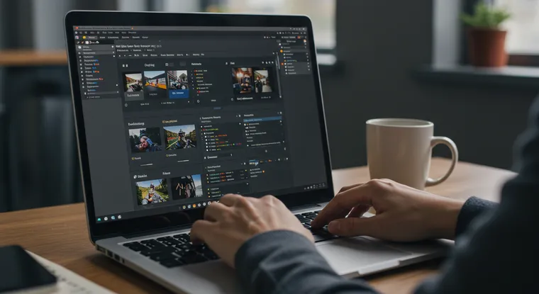 Portfolio programera na GitHub-u – laptop sa otvorenim kodom i organizovanim repozitorijumima, idealno za predstavljanje radova
