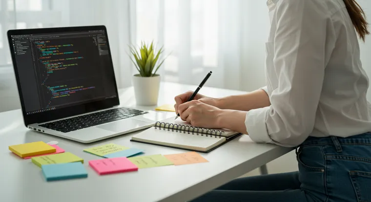 Organizacija i doslednost u radu – planiranje projekata uz laptop, beležnicu i post-it beleške za bolju produktivnost